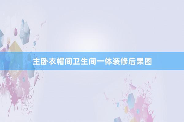 主卧衣帽间卫生间一体装修后果图